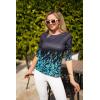 Zeagoo Women’s Casual 3/4 Sleeve T-Shirts Round Neck Cute Tunic Tops Basic Tees Blouses Business Work Tee Top(Pa355)