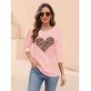 Zeagoo Women’s Casual 3/4 Sleeve T-Shirts Round Neck Cute Tunic Tops Basic Tees Blouses Business Work Tee Top(Pink-ax49)