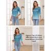 Zeagoo Women’s Casual 3/4 Sleeve T-Shirts Round Neck Cute Tunic Tops Basic Tees Blouses Business Work Tee Top(Xh363)