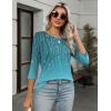 Zeagoo Women’s Casual 3/4 Sleeve T-Shirts Round Neck Cute Tunic Tops Basic Tees Blouses Business Work Tee Top(Xh363)