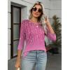 Zeagoo Women’s Casual 3/4 Sleeve T-Shirts Round Neck Cute Tunic Tops Basic Tees Blouses Business Work Tee Top(Xh370)