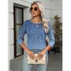 Zeagoo Women’s Casual 3/4 Sleeve T-Shirts Round Neck Cute Tunic Tops Basic Tees Blouses Business Work Tee Top(Xh483-1)