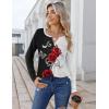 Zeagoo Womens Long Sleeve Tops 2025 V Neck Pleated Shirts Dressy Casual Tunic Blouses Loose Fit Fall Fashion Clothes(Bf101)