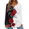 Zeagoo Womens Long Sleeve Tops 2025 V Neck Pleated Shirts Dressy Casual Tunic Blouses Loose Fit Fall Fashion Clothes(Bf101)