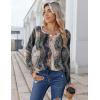Zeagoo Womens Long Sleeve Tops 2025 V Neck Pleated Shirts Dressy Casual Tunic Blouses Loose Fit Fall Fashion Clothes(Cx278)