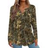Zeagoo Womens Long Sleeve Tops 2025 V Neck Pleated Shirts Dressy Casual Tunic Blouses Loose Fit Fall Fashion Clothes(Cx295)