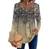 Zeagoo Womens Long Sleeve Tops 2025 V Neck Pleated Shirts Dressy Casual Tunic Blouses Loose Fit Fall Fashion Clothes(Cx311)
