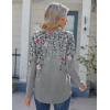 Zeagoo Womens Long Sleeve Tops 2025 V Neck Pleated Shirts Dressy Casual Tunic Blouses Loose Fit Fall Fashion Clothes(Hf36)