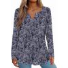 Zeagoo Womens Long Sleeve Tops 2025 V Neck Pleated Shirts Dressy Casual Tunic Blouses Loose Fit Fall Fashion Clothes(Mz473)