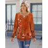Zeagoo Womens Long Sleeve Tops 2025 V Neck Pleated Shirts Dressy Casual Tunic Blouses Loose Fit Fall Fashion Clothes(Mz867)