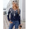 Zeagoo Womens Long Sleeve Tops 2025 V Neck Pleated Shirts Dressy Casual Tunic Blouses Loose Fit Fall Fashion Clothes(Sf103)