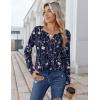 Zeagoo Womens Long Sleeve Tops 2025 V Neck Pleated Shirts Dressy Casual Tunic Blouses Loose Fit Fall Fashion Clothes(Sf180)