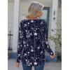 Zeagoo Womens Long Sleeve Tops 2025 V Neck Pleated Shirts Dressy Casual Tunic Blouses Loose Fit Fall Fashion Clothes(Sf180)