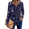 Zeagoo Womens Long Sleeve Tops 2025 V Neck Pleated Shirts Dressy Casual Tunic Blouses Loose Fit Fall Fashion Clothes(Sf180)