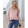 Zeagoo Womens Long Sleeve Tops 2025 V Neck Pleated Shirts Dressy Casual Tunic Blouses Loose Fit Fall Fashion Clothes(Sf190)