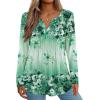 Zeagoo Womens Long Sleeve Tops 2025 V Neck Pleated Shirts Dressy Casual Tunic Blouses Loose Fit Fall Fashion Clothes(Sf195)