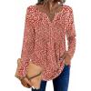 Zeagoo Womens Long Sleeve Tops 2025 V Neck Pleated Shirts Dressy Casual Tunic Blouses Loose Fit Fall Fashion Clothes(Xh518)
