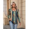 Zeagoo Womens Long Sleeve Tops V Neck Pleated Shirts Dressy Casual Blouses Fall Fashion Tunic Clothes 2026 T-Shirts(Multi Floral)