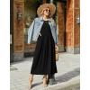 Zeagoo Womens Maxi Dresses Summer Bohemian Floral Short Sleeve Long Dress Casual Flowy Tired Beach Sundress(Black)