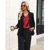Zeagoo Women’s Silk Satin Tank Tops V Neck Casual Camisoles Sleeveless Business Work Blouses Dressy Summer Shirts(Red)
