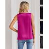 Zeagoo Women’s Silk Satin Tank Tops V Neck Casual Camisoles Sleeveless Business Work Blouses Dressy Summer Shirts(Rose)