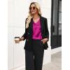 Zeagoo Women’s Silk Satin Tank Tops V Neck Casual Camisoles Sleeveless Business Work Blouses Dressy Summer Shirts(Rose)