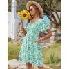 Zeagoo Womens Summer Dress Casual Swing Floral Ruffle Short Sleeve Sundresses Beach Mini A-line Shift Dress 2026 with Pockets(Blue White Floral)