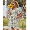 Zeagoo Womens Summer Dress Casual Swing Floral Ruffle Short Sleeve Sundresses Beach Mini A-line Shift Dress 2026 with Pockets(Blue Yellow Floral)