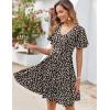 Zeagoo Womens Summer Dress Casual Swing Floral Ruffle Short Sleeve Sundresses Beach Mini A-line Shift Dress 2026 with Pockets(Floral)