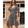 Zeagoo Womens Summer Dress Casual Swing Floral Ruffle Short Sleeve Sundresses Beach Mini A-line Shift Dress 2026 with Pockets(Floral)