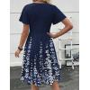 Zeagoo Womens Summer Dress Casual Swing Floral Ruffle Short Sleeve Sundresses Beach Mini A-line Shift Dress 2026 with Pockets(Navy Sf119)