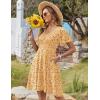 Zeagoo Womens Summer Dress Casual Swing Floral Ruffle Short Sleeve Sundresses Beach Mini A-line Shift Dress 2026 with Pockets(Yellow Floral)