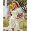 Zeagoo Womens Summer Dress Casual Swing Floral Ruffle Short Sleeve Sundresses Beach Mini A-line Shift Dress 2026 with Pockets(Yellow White Floral)