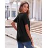 Zeagoo Womens Summer Tops Casual Short Sleeve V Neck Shirts Business Dressy Work Blouses(Black)