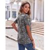 Zeagoo Womens Summer Tops Casual Short Sleeve V Neck Shirts Business Dressy Work Blouses(Floral Multi)