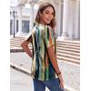 Zeagoo Womens Summer Tops Casual Short Sleeve V Neck Shirts Business Dressy Work Blouses(Multicolor 289)