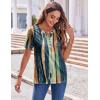 Zeagoo Womens Summer Tops Casual Short Sleeve V Neck Shirts Business Dressy Work Blouses(Multicolor 289)