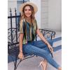 Zeagoo Womens Summer Tops Casual Short Sleeve V Neck Shirts Business Dressy Work Blouses(Multicolor 289)