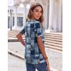 Zeagoo Womens Summer Tops Casual Short Sleeve V Neck Shirts Business Dressy Work Blouses(Multicolor 510)