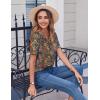 Zeagoo Womens Summer Tops Casual Short Sleeve V Neck Shirts Business Dressy Work Blouses(Multicolor 721)