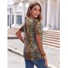 Zeagoo Womens Summer Tops Casual Short Sleeve V Neck Shirts Business Dressy Work Blouses(Multicolor 721)