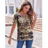 Zeagoo Womens Summer Tops Casual Short Sleeve V Neck Shirts Business Dressy Work Blouses(Multicolor 857)