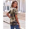 Zeagoo Womens Summer Tops Casual Short Sleeve V Neck Shirts Business Dressy Work Blouses(Multicolor 857)