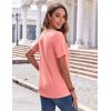 Zeagoo Womens Summer Tops Casual Short Sleeve V Neck Shirts Business Dressy Work Blouses(Pink)