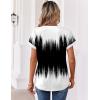 Zeagoo Womens Tops Short Sleeve Summer V Neck Shirts Work Blouses Business Outfits Fashion Clothing(Gradient 204)