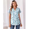Zeagoo Womens Tops Short Sleeve Summer V Neck Shirts Work Blouses Business Outfits Fashion Clothing(Striped 329)