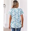 Zeagoo Womens Tops Short Sleeve Summer V Neck Shirts Work Blouses Business Outfits Fashion Clothing(Striped 329)