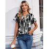 Zeagoo Womens Tops Short Sleeve Summer V Neck Shirts Work Blouses Business Outfits Fashion Clothing(Striped 332)