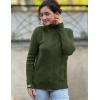 Zeagoo Women’s Turtleneck Sweater Fall Winter 2026 Long Sleeve Chunky Knitted Trendy Pullover Tops(Army Green)
