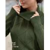 Zeagoo Women’s Turtleneck Sweater Fall Winter 2026 Long Sleeve Chunky Knitted Trendy Pullover Tops(Army Green)